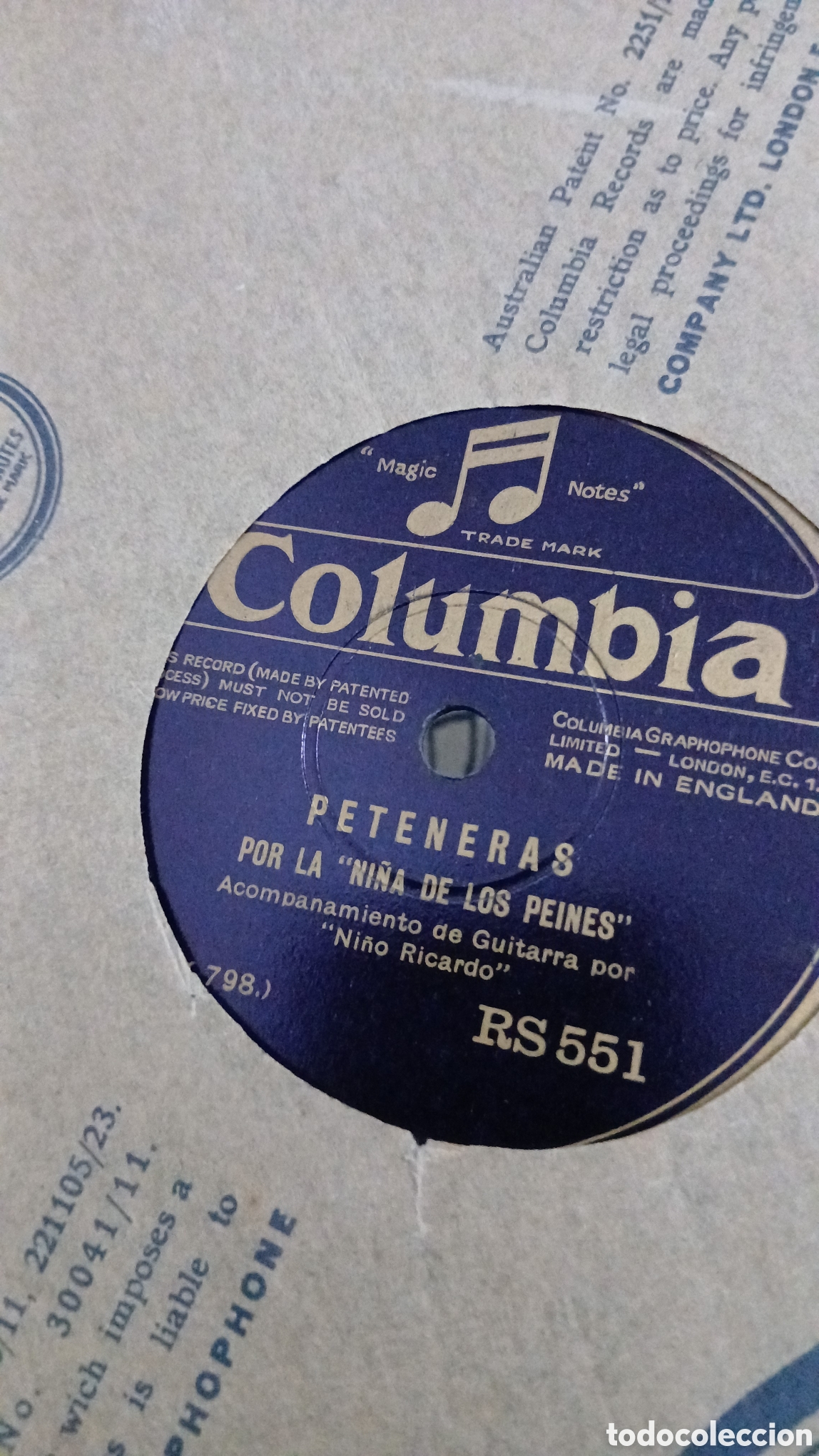 Discos de pizarra: 3 Discos de pizarra ed. Inglesa NI&Ntilde;A DE LOS PEINES - Foto 1