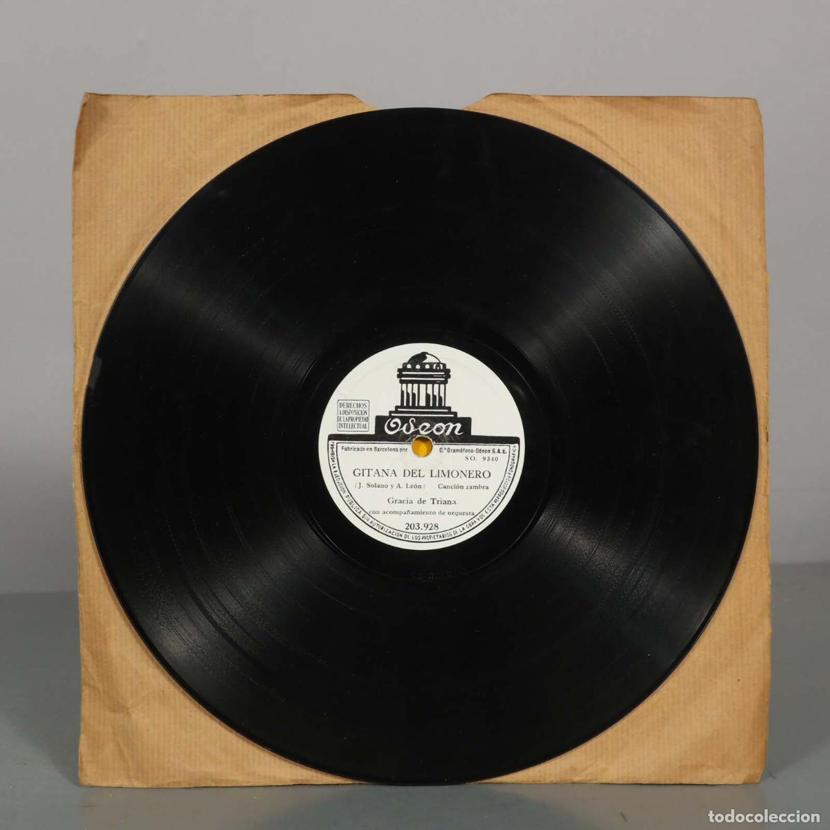 Discos de pizarra: DISCO DE PIZARRA. MIRA NI&Ntilde;A. GITANA DEL LIMONERO. GRACIA DE TRIANA.