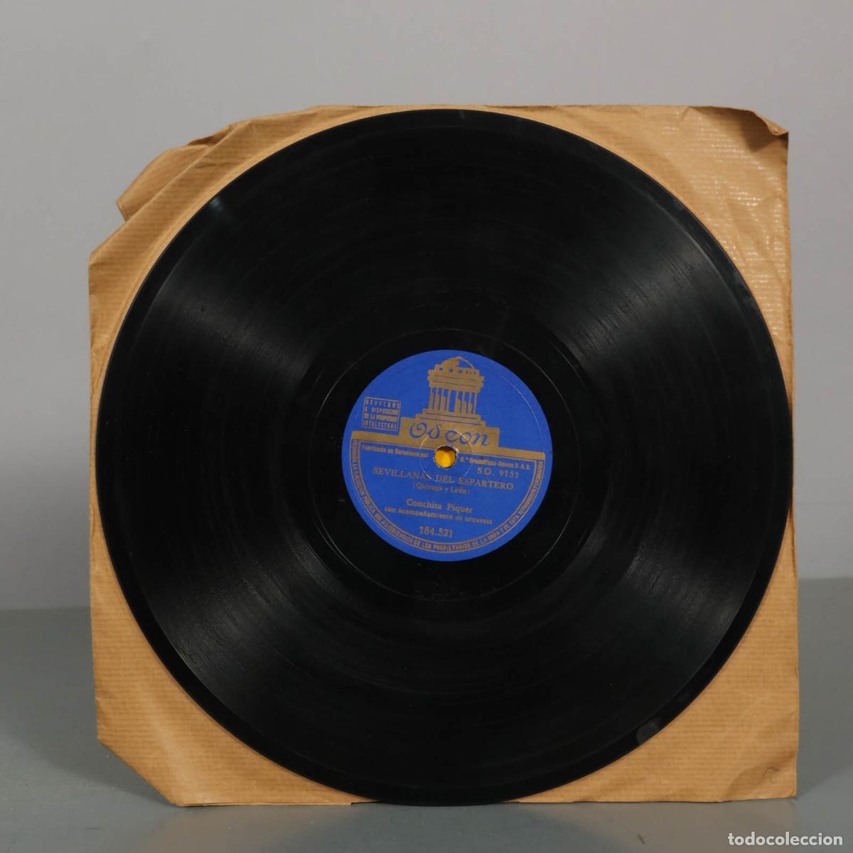 Discos de pizarra: DISCO DE PIZARRA. NO ME DIGAS QUE NO. SEVILLANA DEL ESPARTERO. CONCHITA PIQUER