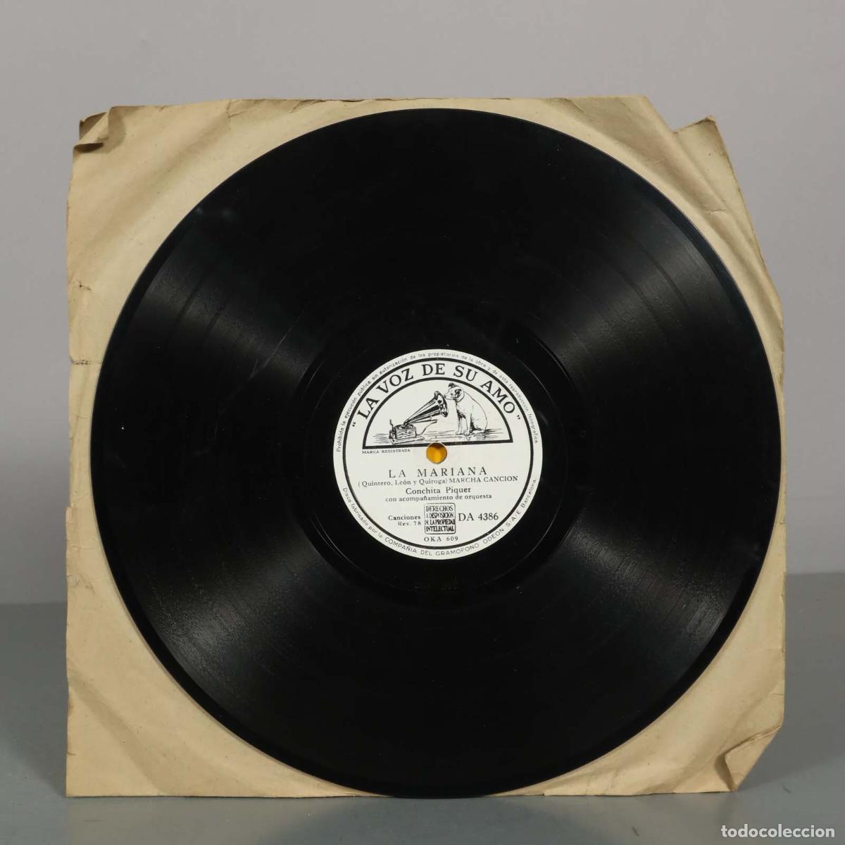 Discos de pizarra: DISCO DE PIZARRA. COPLA DE LOS SIETE NI&Ntilde;OS. LA MARIANA. CONCHITA PIQUER