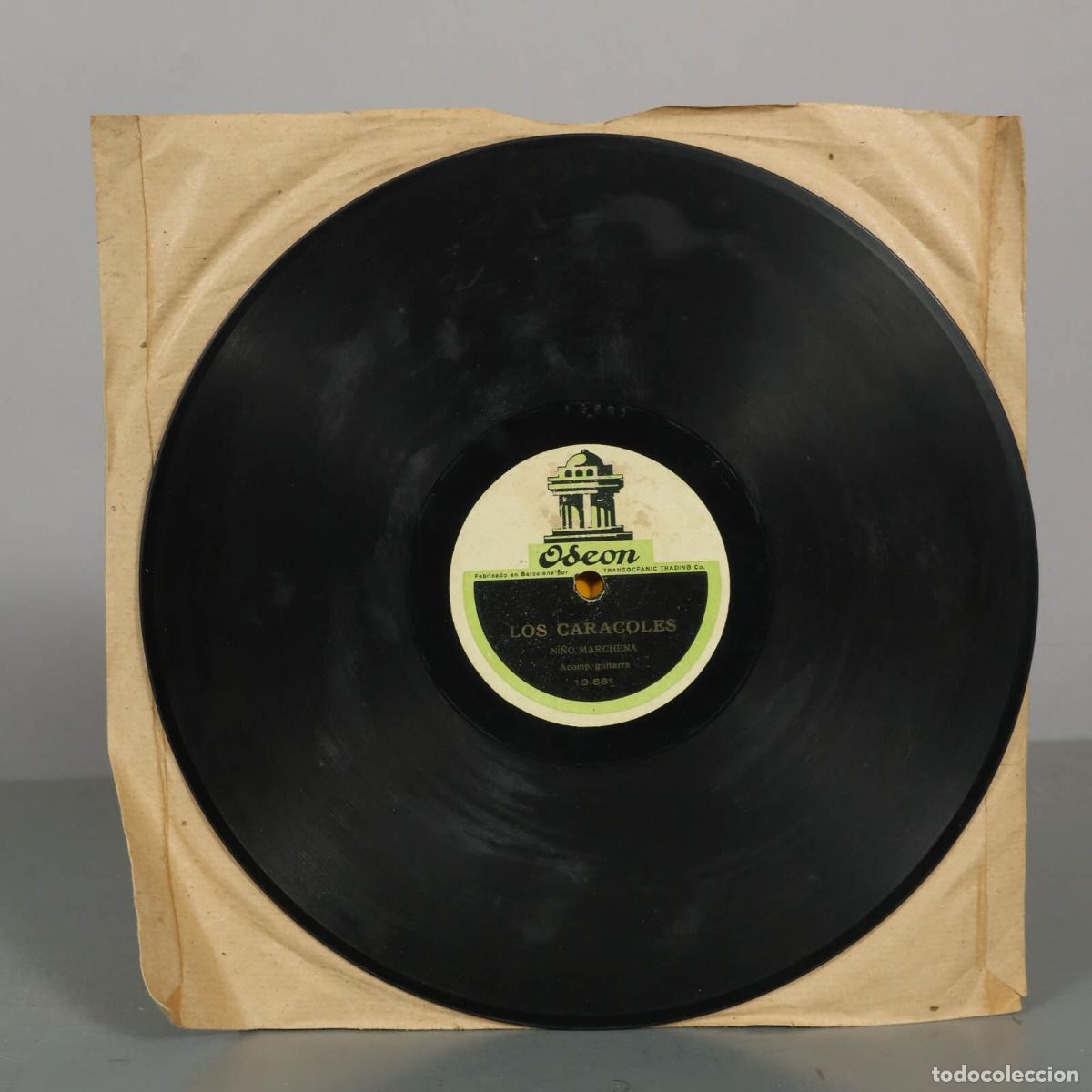 Discos de pizarra: DISCO DE PIZARRA. FANDANGO DE HUELVA. LOS CARACOLES. NI&Ntilde;O MARCHENA