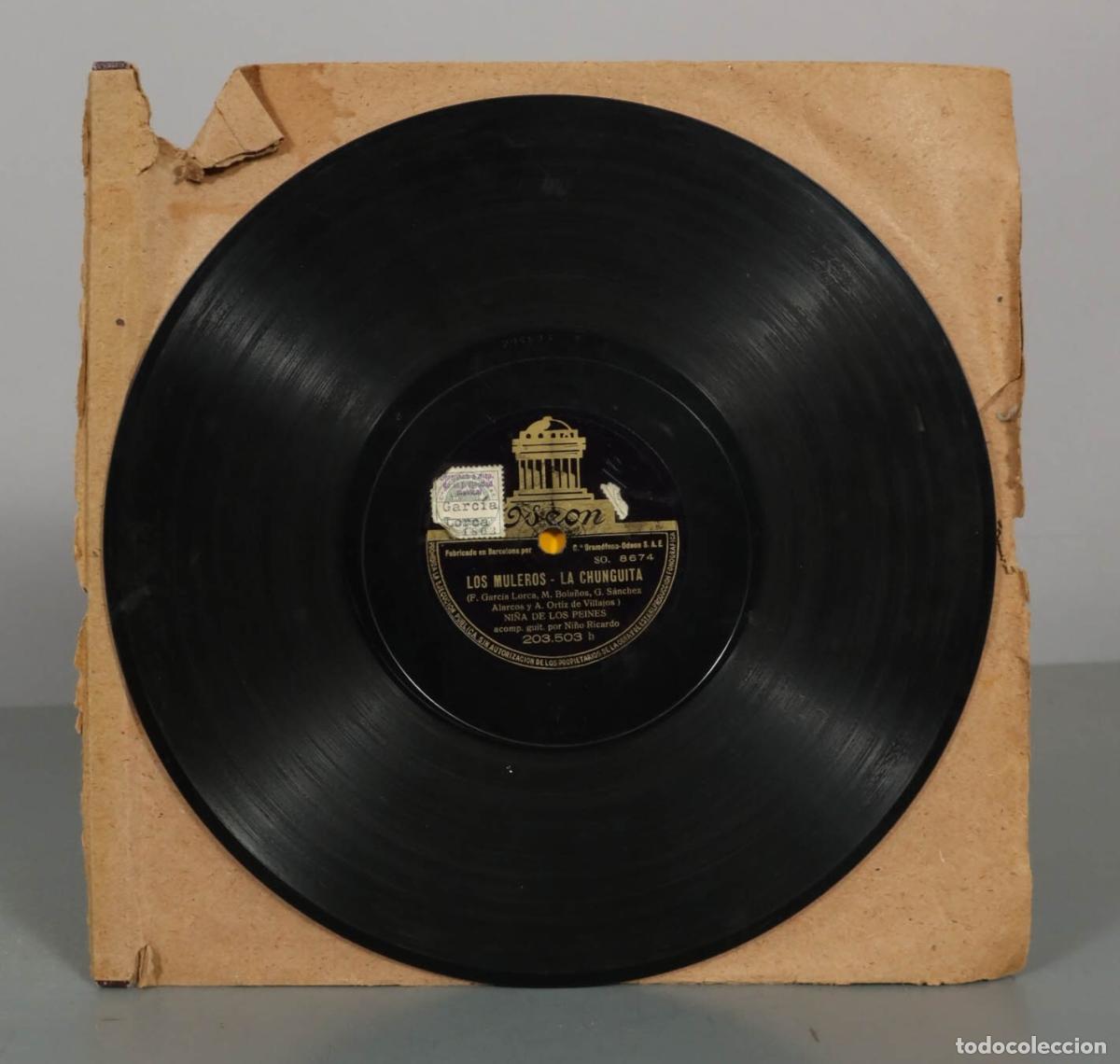 Discos de pizarra: DISCO DE PIZARRA. LA MAJA ARISTOCRATICA. LOS MULEROS LA CHUNGUITA. NI&Ntilde;A DE LOS PEINES