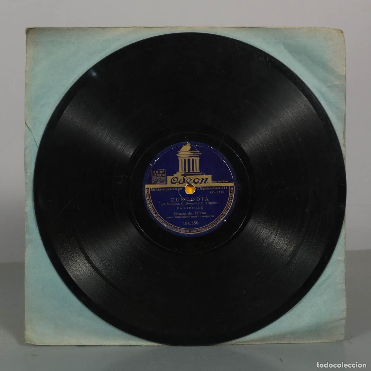 Discos de pizarra: DISCO DE PIZARRA. DEL PUERTO A CAI. CUSTODIA. GRACIA DE TRIANA