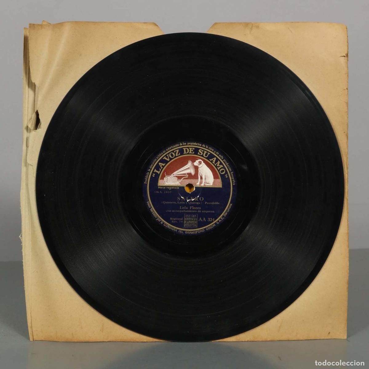 Discos de pizarra: DISCO DE PIZARRA. AQUEL JURAMENTO. SALERO. LOLA FLORES