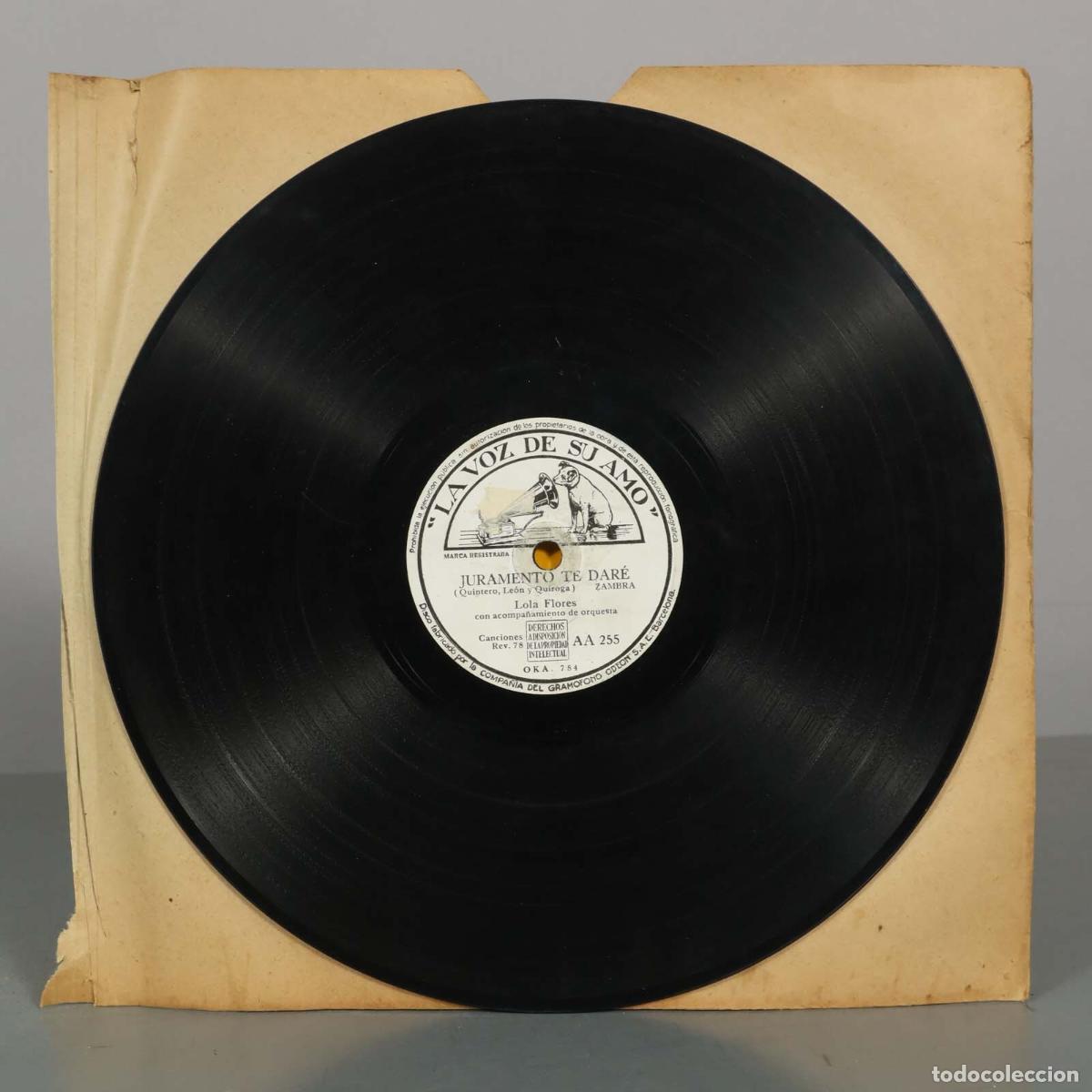 Discos de pizarra: DISCO DE PIZARRA. PEPA BANDERA. JURAMENTO TE DARE. LOLA FLORES