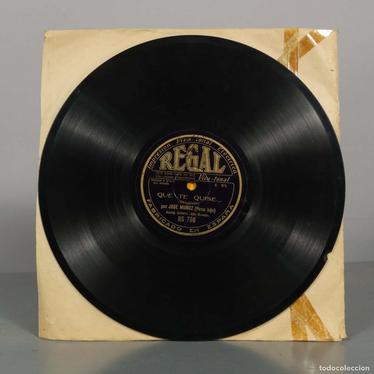 Discos de pizarra: DISCO DE PIZARRA. A CLAVITO Y CANELA. QUE TE QUISE. JOSE PENA HIJO