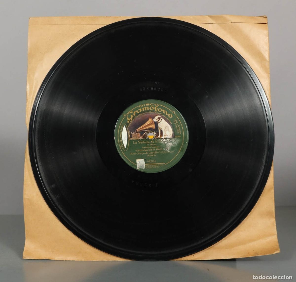 Discos de pizarra: DISCO DE PIZARRA. PANADEROS. LA VERBENA DE LA PALOMA. BANDA GUARDIAS MADRID