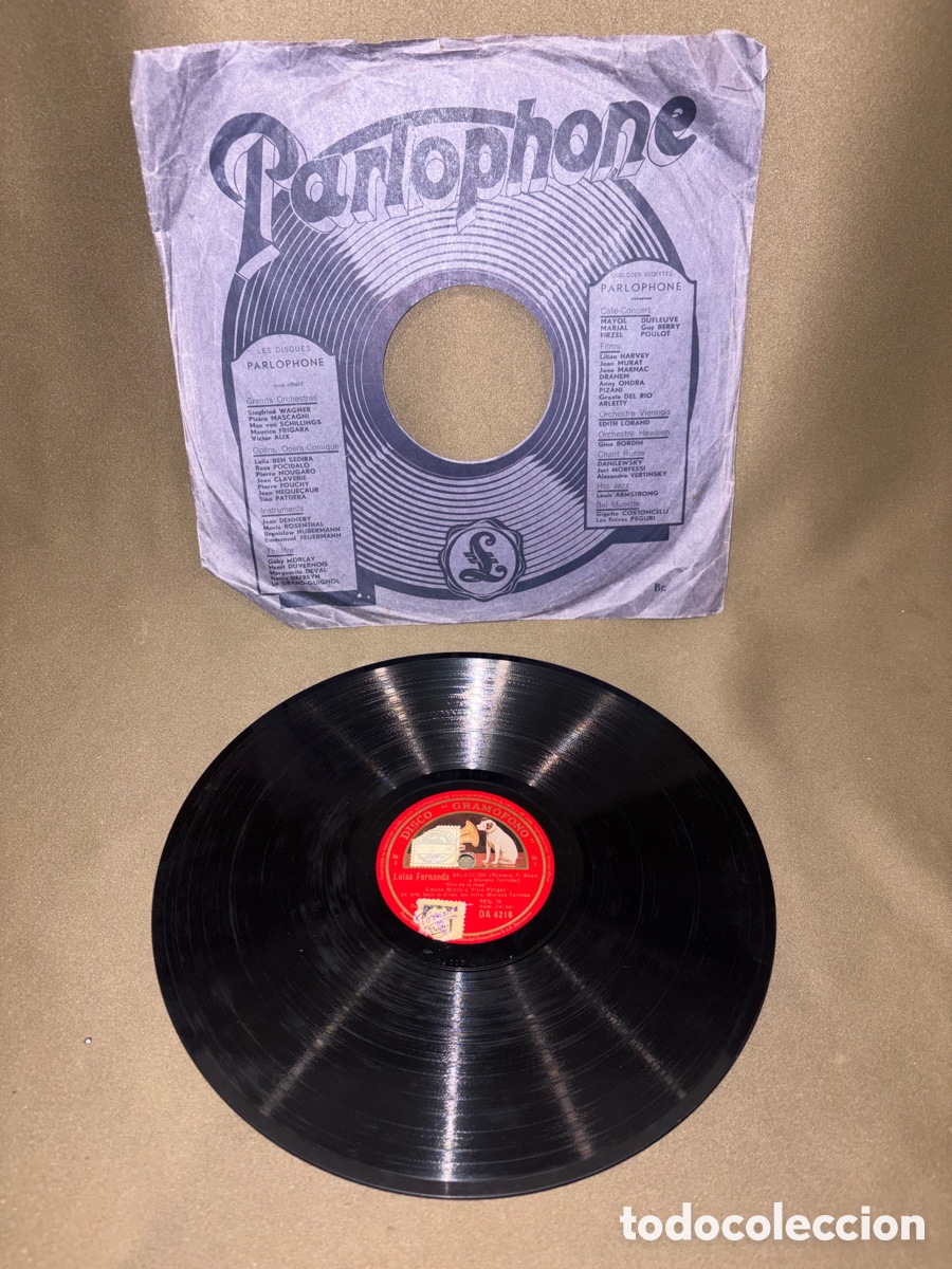 Discos de pizarra: DISCO PIZARRA LUISA FERNANDA, LAURA NIETO Y TINO FOLGAR.*ver fotos*