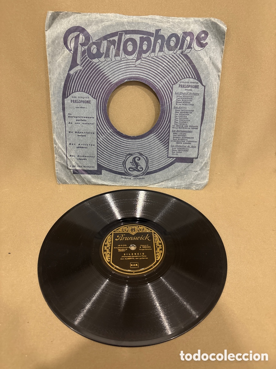 Discos de pizarra: Disco de pizarra,don Alberto con guitarras,MELOD&Iacute;A DE ARRABAL Y SILENCIO*ver fotos