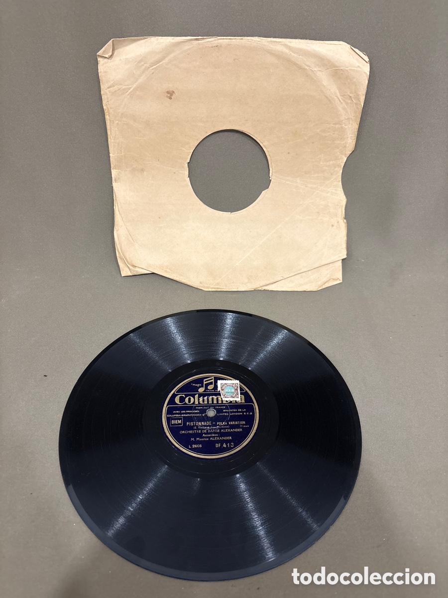 Discos de pizarra: Disco de pizarra,orchestre de danse alexander,le cabanon de suzon y pistonnade*ver fotos*