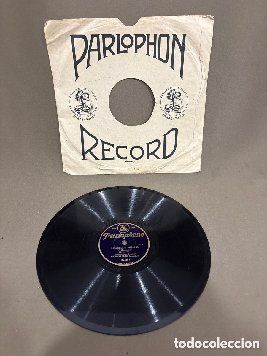 Discos de pizarra: Disco de pizarra,Manolo el de Badajoz *TARANTAS Y SEGUIDILLAS GITANAS*ver fotos