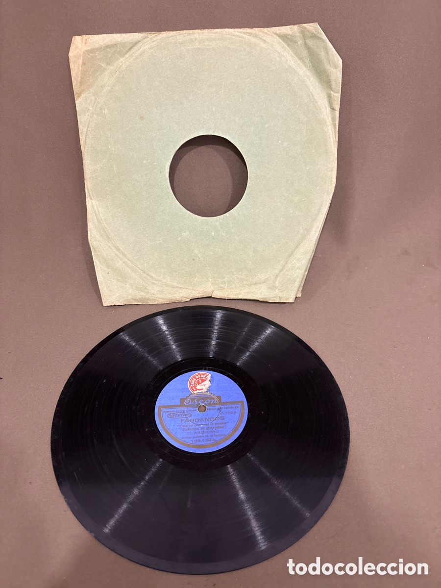 Discos de pizarra: Disco de pizarra,EL AMERICANO,FANDANGOS,Manolo el de badajoz*ver fotos*