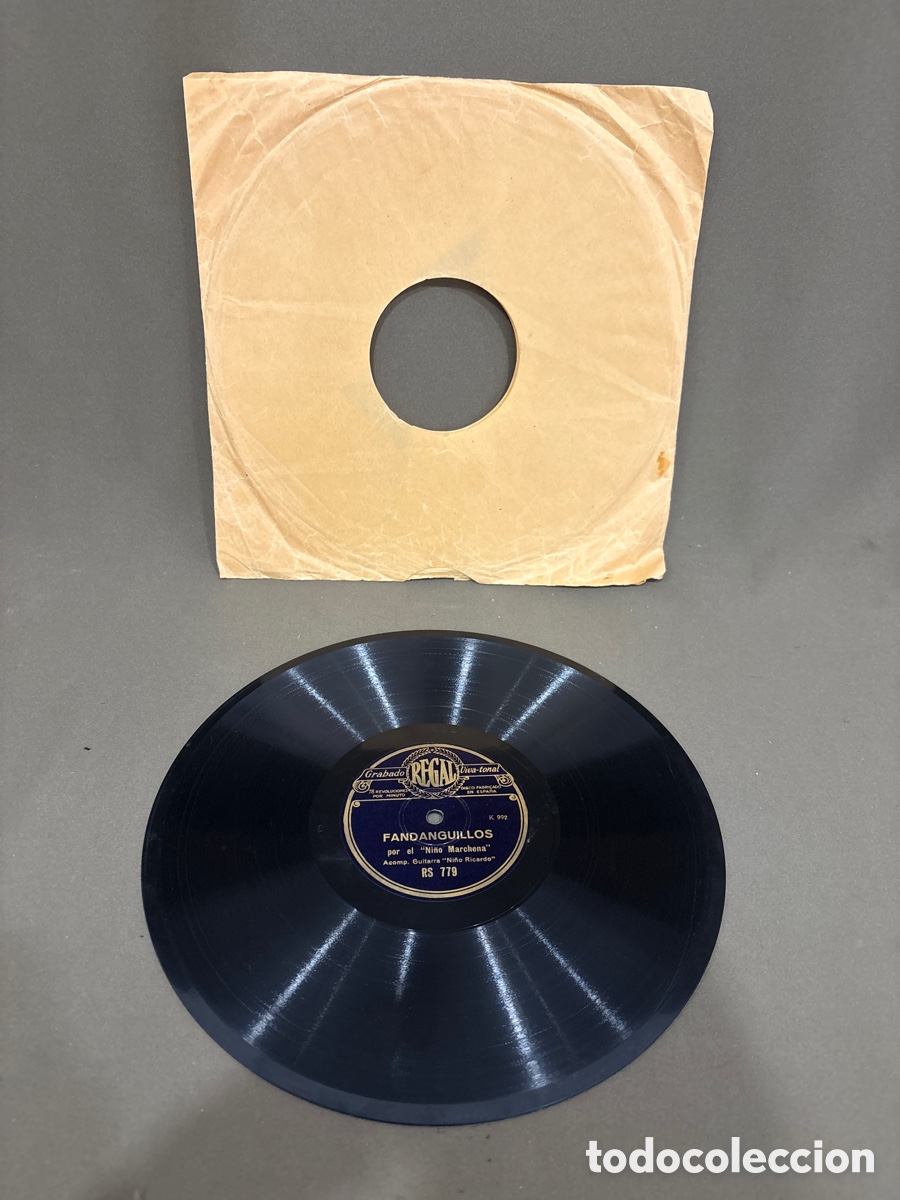 Discos de pizarra: Disco de pizarra,EL NI&Ntilde;O MARCHENA,MEDIA GRANADINA Y FANDANGUILLOS*ver fotos*