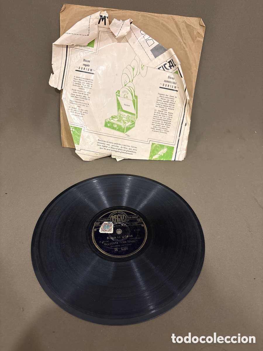 Discos de pizarra: Disco de pizarra,ORQUESTA VIVA TONAL,ALFONSO Y ROSA LA GITANA*ver fotos*