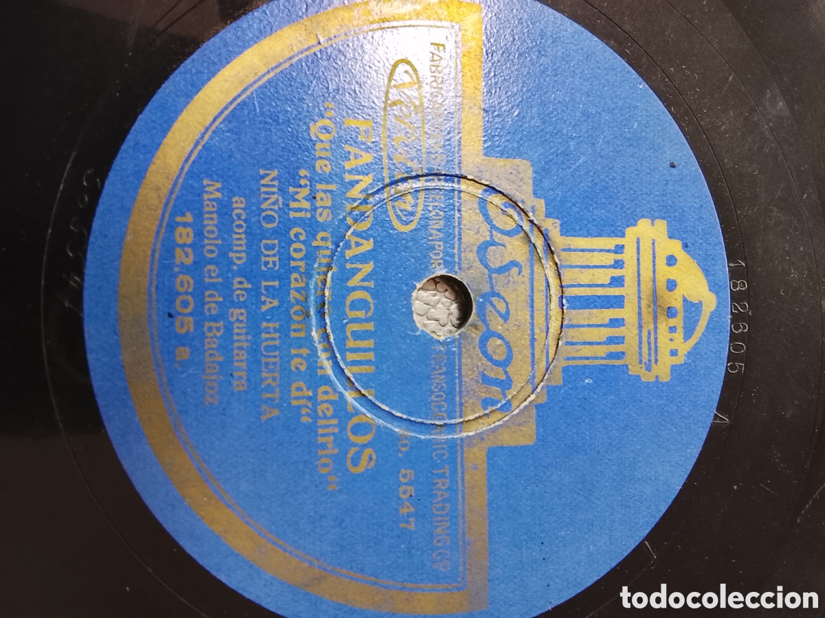 Discos de pizarra: Un disco de pizarra fandanguillos ni&ntilde;o de la huerta