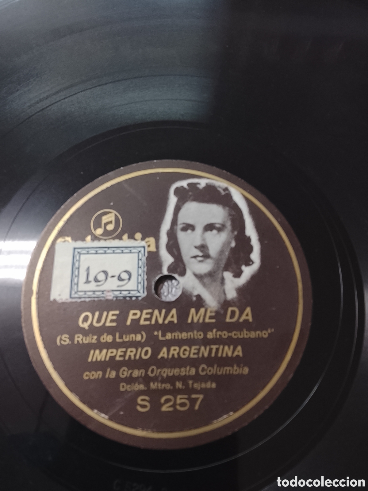 Discos de pizarra: Disco de pizarra Imperio Argentina - Foto 2