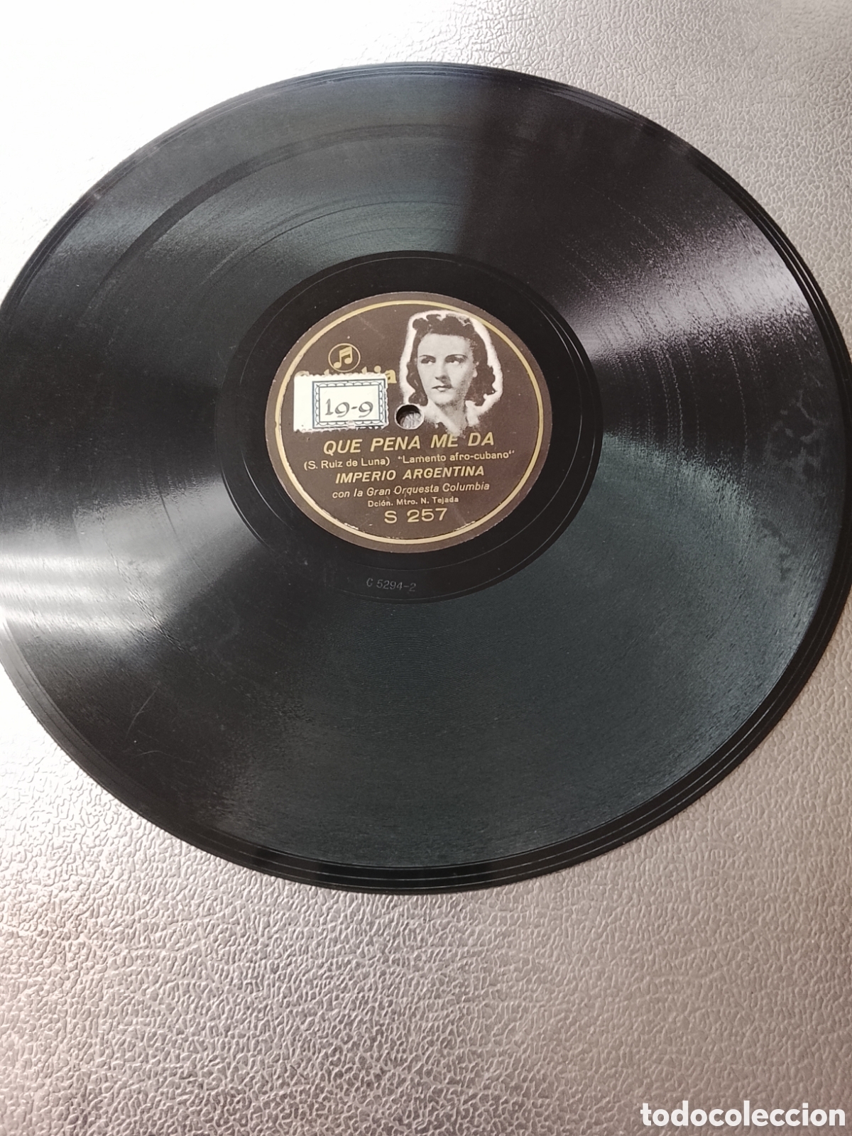Discos de pizarra: Disco de pizarra Imperio Argentina - Foto 3