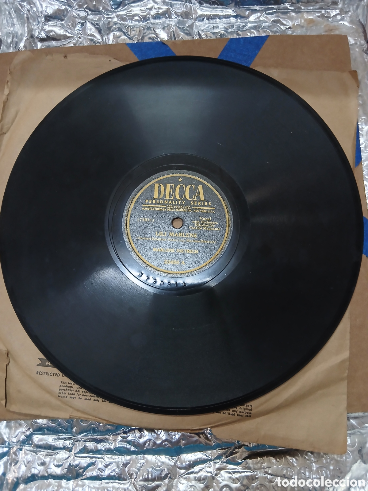 Discos de pizarra: Disco Pizarra Marlene Dietrich LILI MARLENE - Foto 2