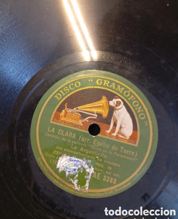 Discos de pizarra: La clara antiguo disco de pizarra