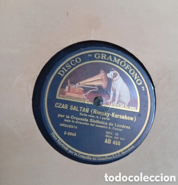 Discos de pizarra: Czar Saltan antiguo disco de pizarra