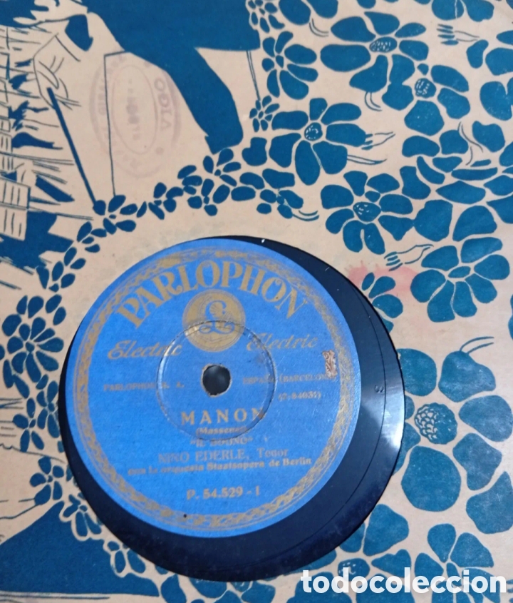 Discos de pizarra: Manon antiguo disco de pizarra - Foto 2