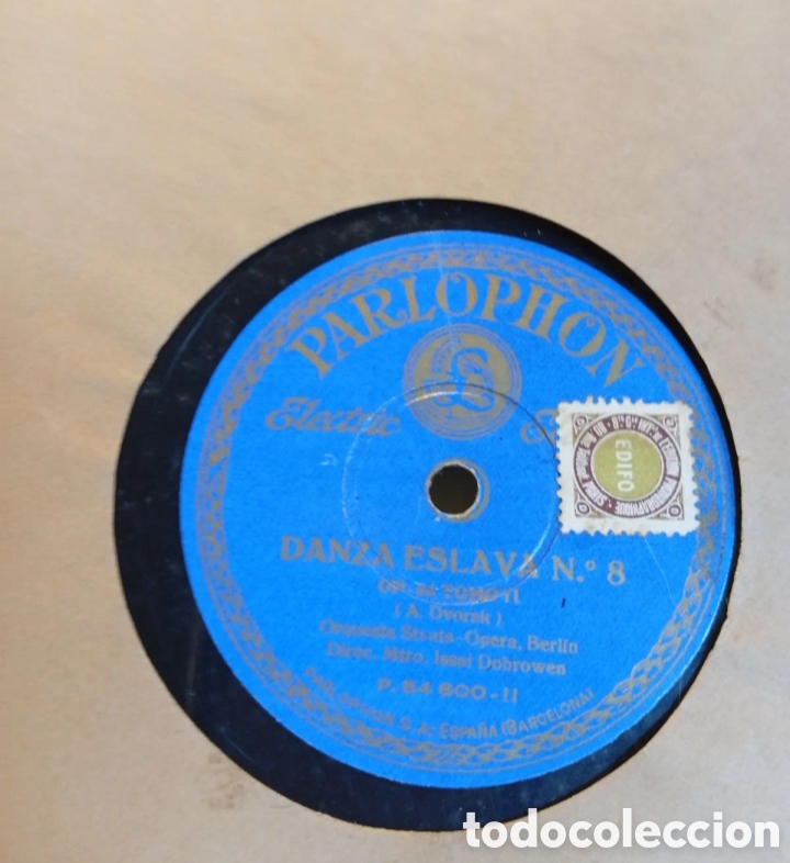 Discos de pizarra: Danza Eslava antiguo disco de pizarra - Foto 1