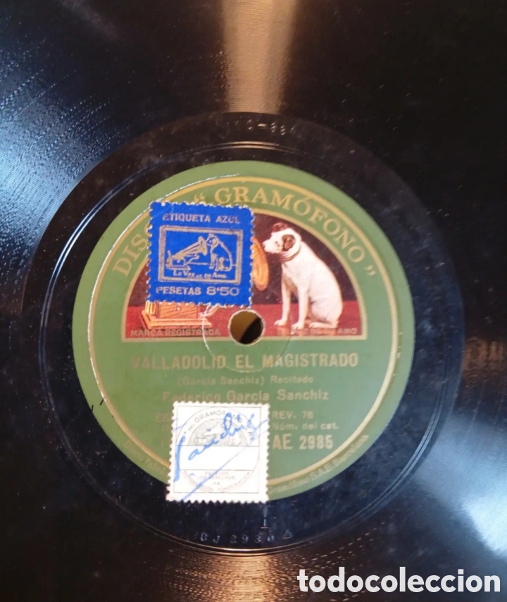 Discos de pizarra: Valladolid el magistrado y Sevilla novia del mundo antiguo disco de pizarra