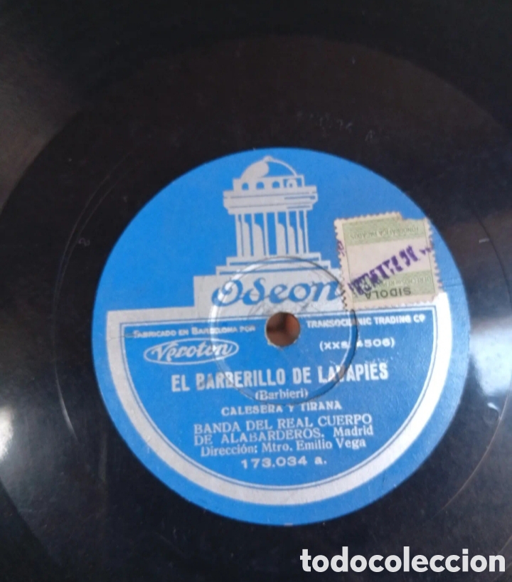 Discos de pizarra: El Barberillo de Lavapi&eacute;s y el tambor de granaderos antiguo disco de pizarra