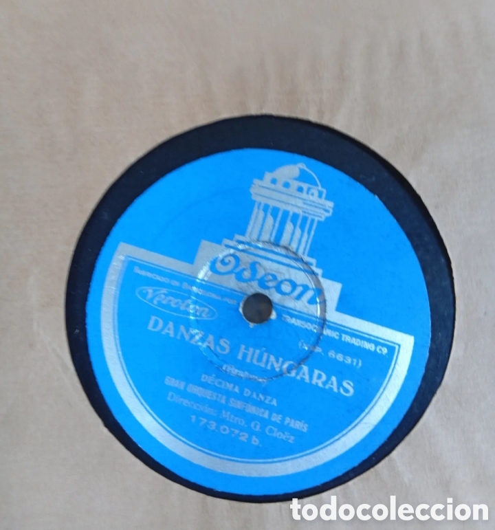 Discos de pizarra: Danzas H&uacute;ngaras antiguo disco de pizarra - Foto 2