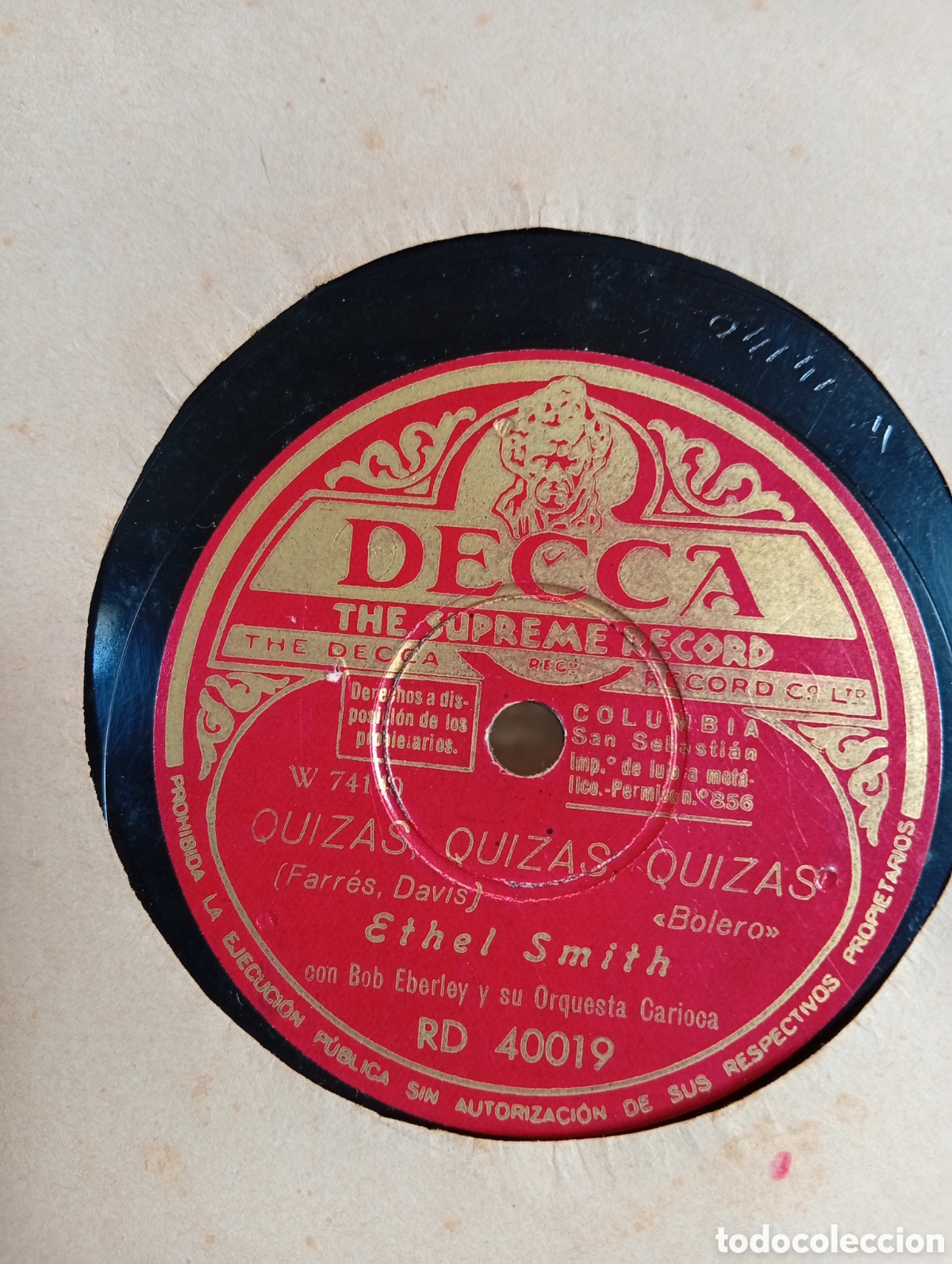 Discos de pizarra: Antiguo disco de pizarra tu felicidad y quiz&aacute;s quiz&aacute;s quizas