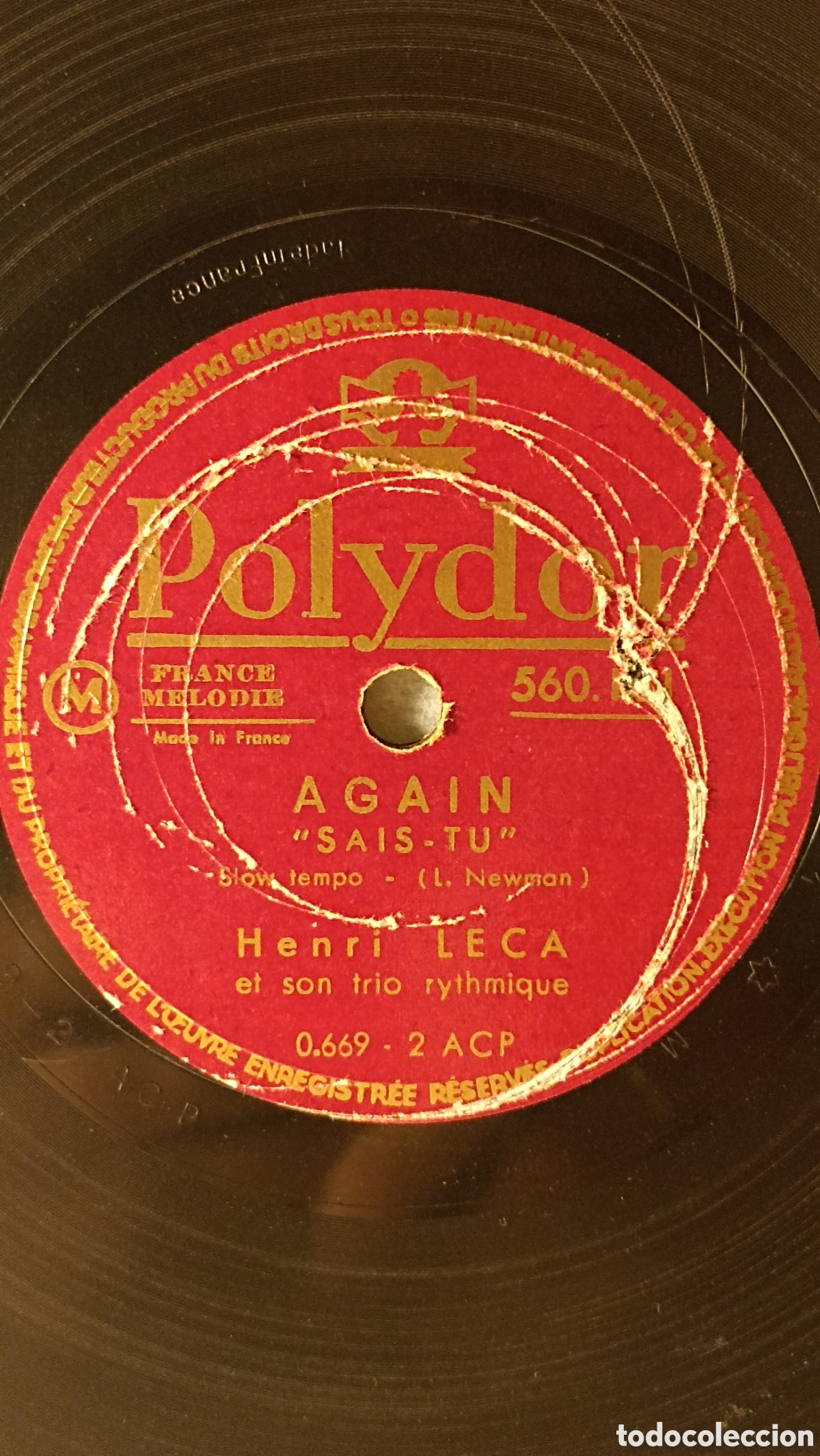 Discos de pizarra: Pizarra vinilos Polidor Henri Leca - Foto 2