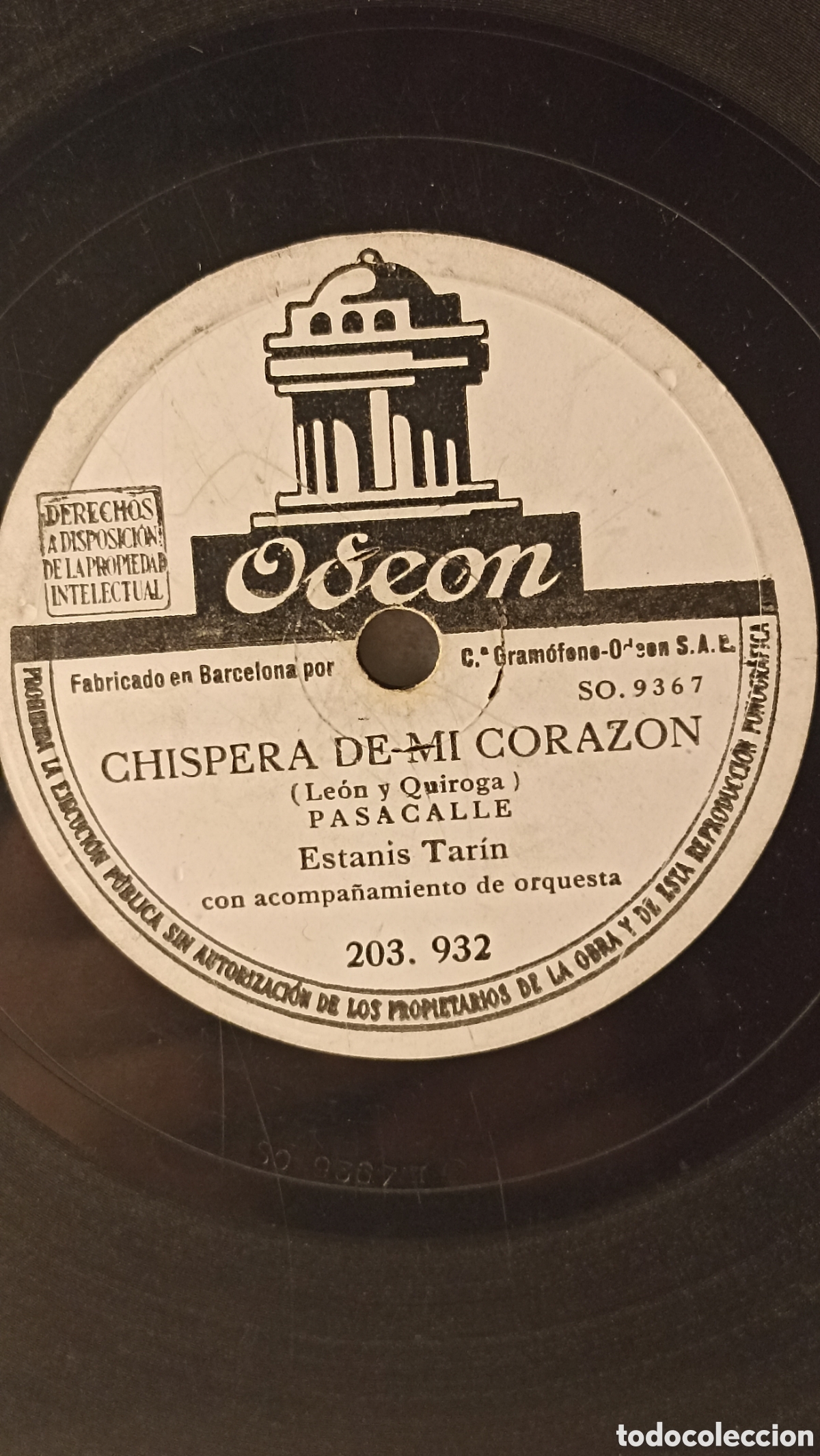 Discos de pizarra: Odeon Coplas de Luis Candelas - Foto 2