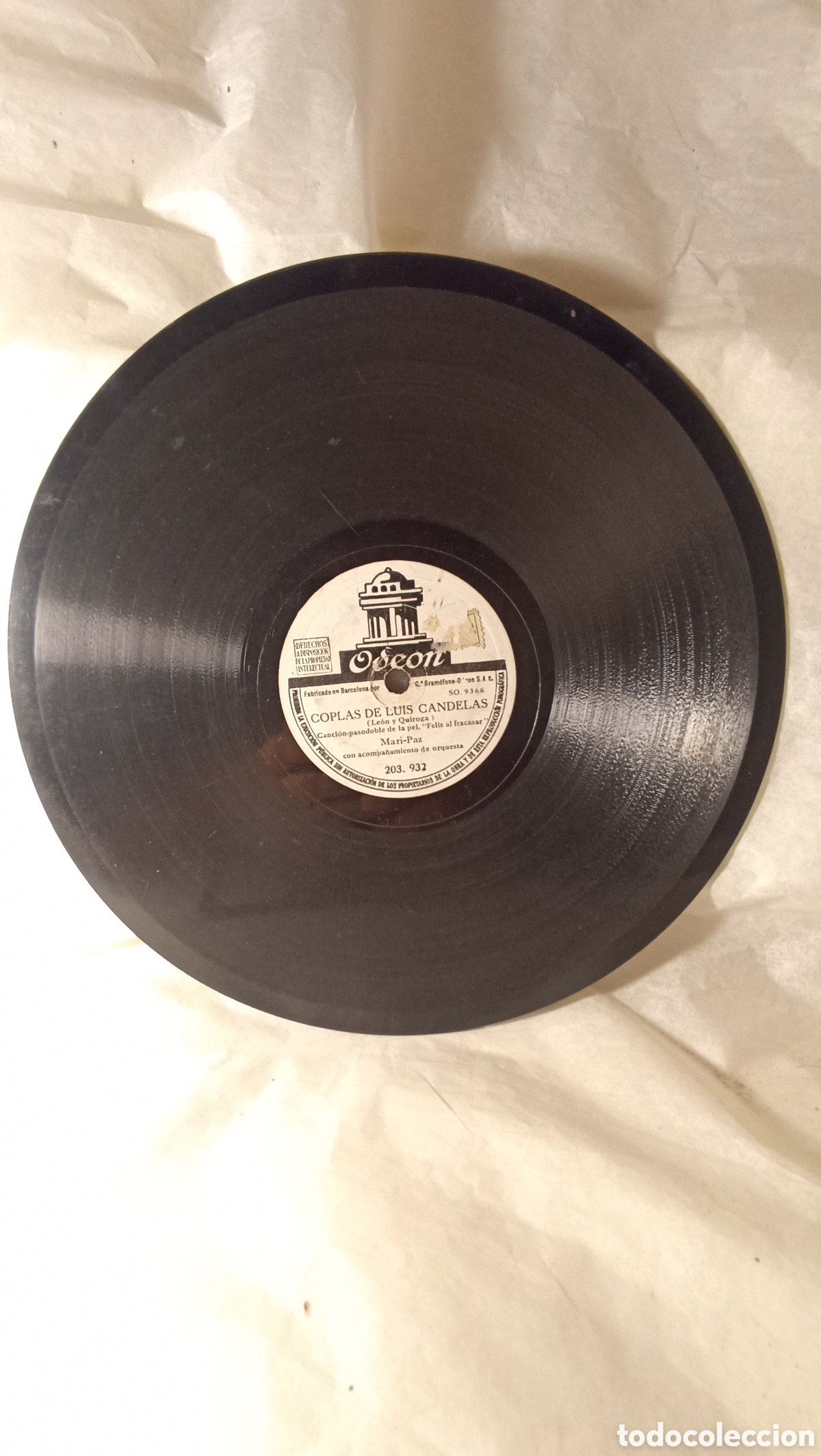 Discos de pizarra: Odeon Coplas de Luis Candelas - Foto 3