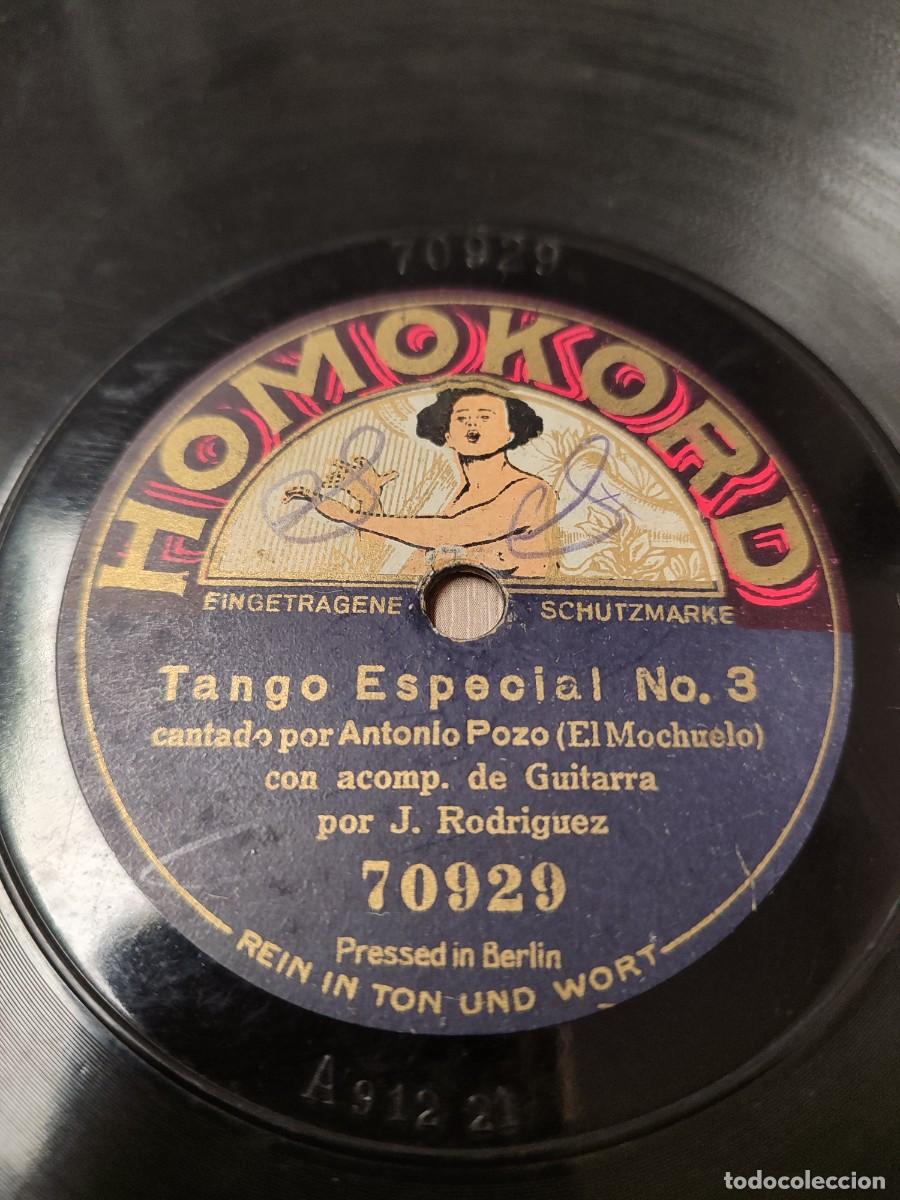 Discos de pizarra: El mochuelo. Flamenco 78 rpm. Tango especial. Disco Homokord. Guitarra: Joaqu&iacute;n Rodr&iacute;guez
