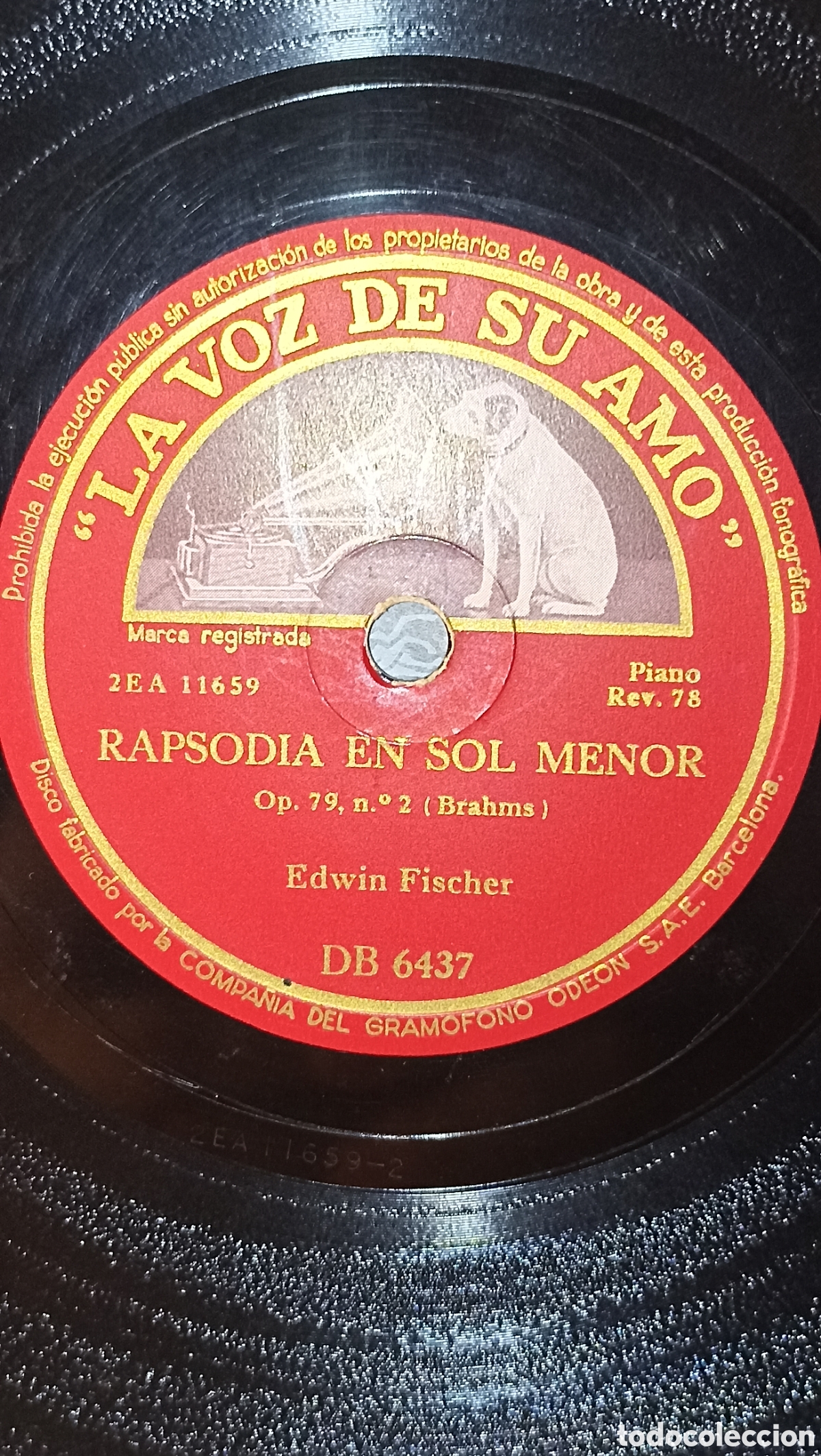 Discos de pizarra: La Voz de su Amo Edwin Fisher toca Brahms - Foto 2