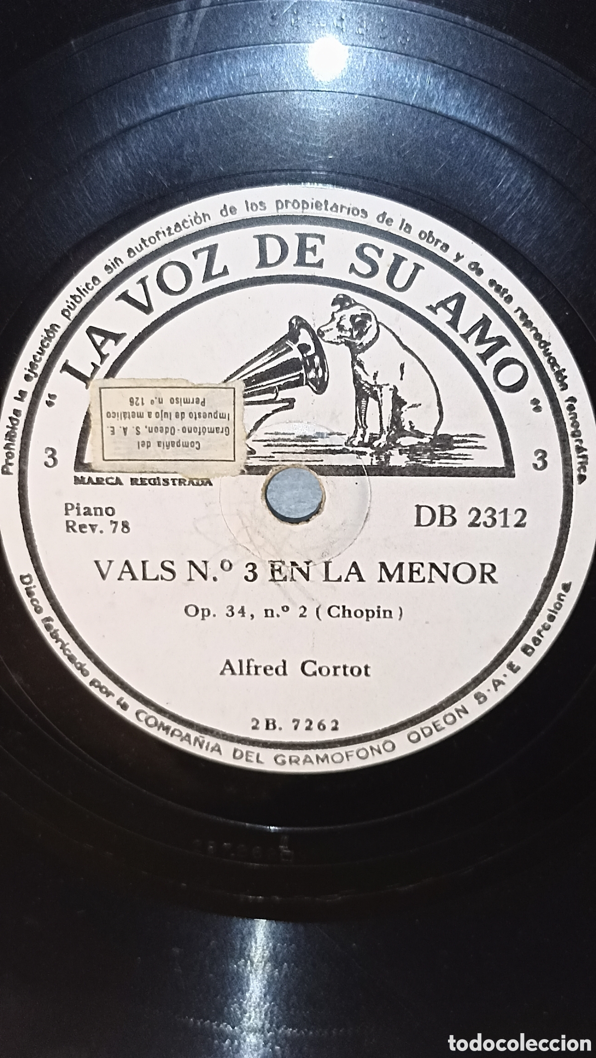 Discos de pizarra: Alfred Cortot interpreta Chopin Los Valses - Foto 2