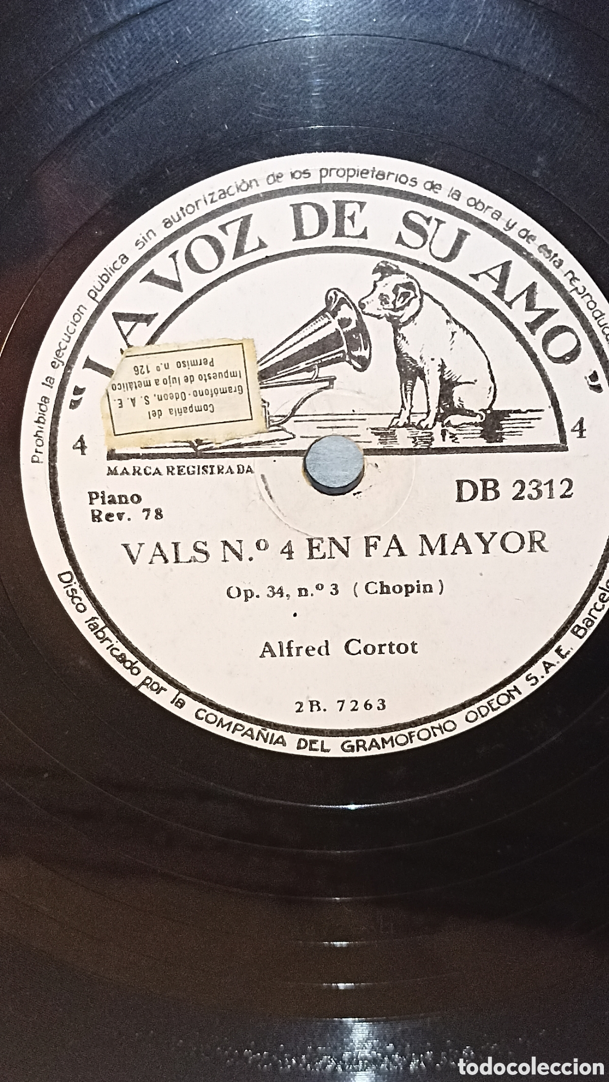 Discos de pizarra: Alfred Cortot interpreta Chopin Los Valses - Foto 1