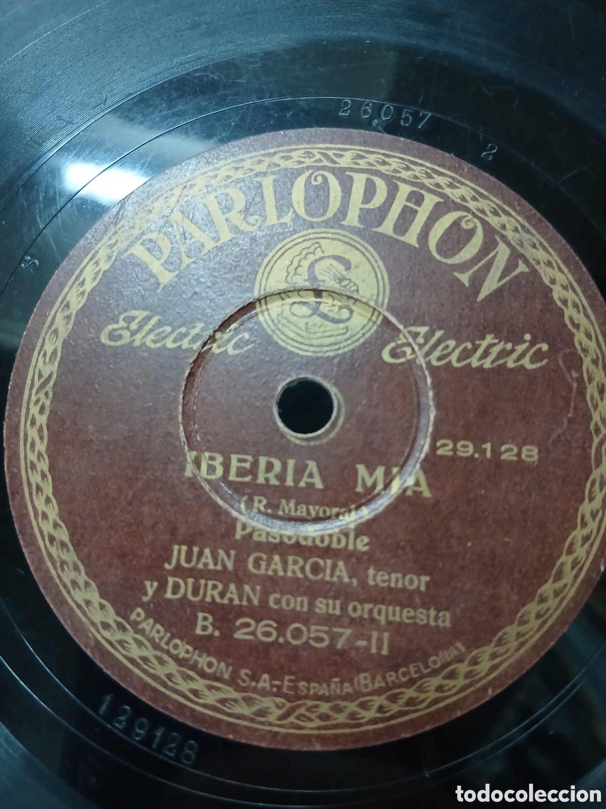 Discos de pizarra: Disco Juan Garcia ISABEL / IBERIA MIA - Foto 2