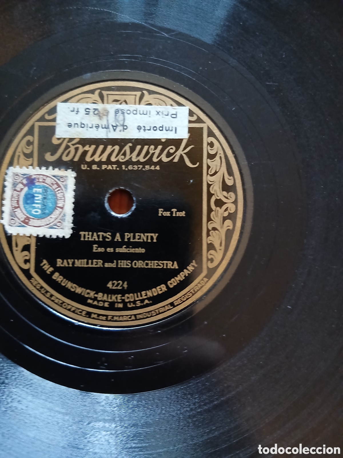 Discos de pizarra: Ray Miller And His Orchestra &lrm;&ndash; That's A Plenty / Angry
