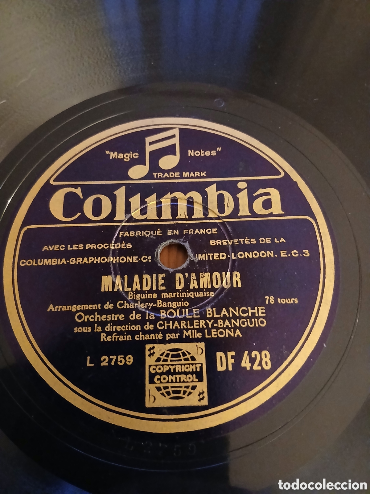 Discos de pizarra: Orchestre De La Boule Blanche Sous La Direction De Charlery* - Banguio*, Mlle Leona* &ndash; Maladie D'amo