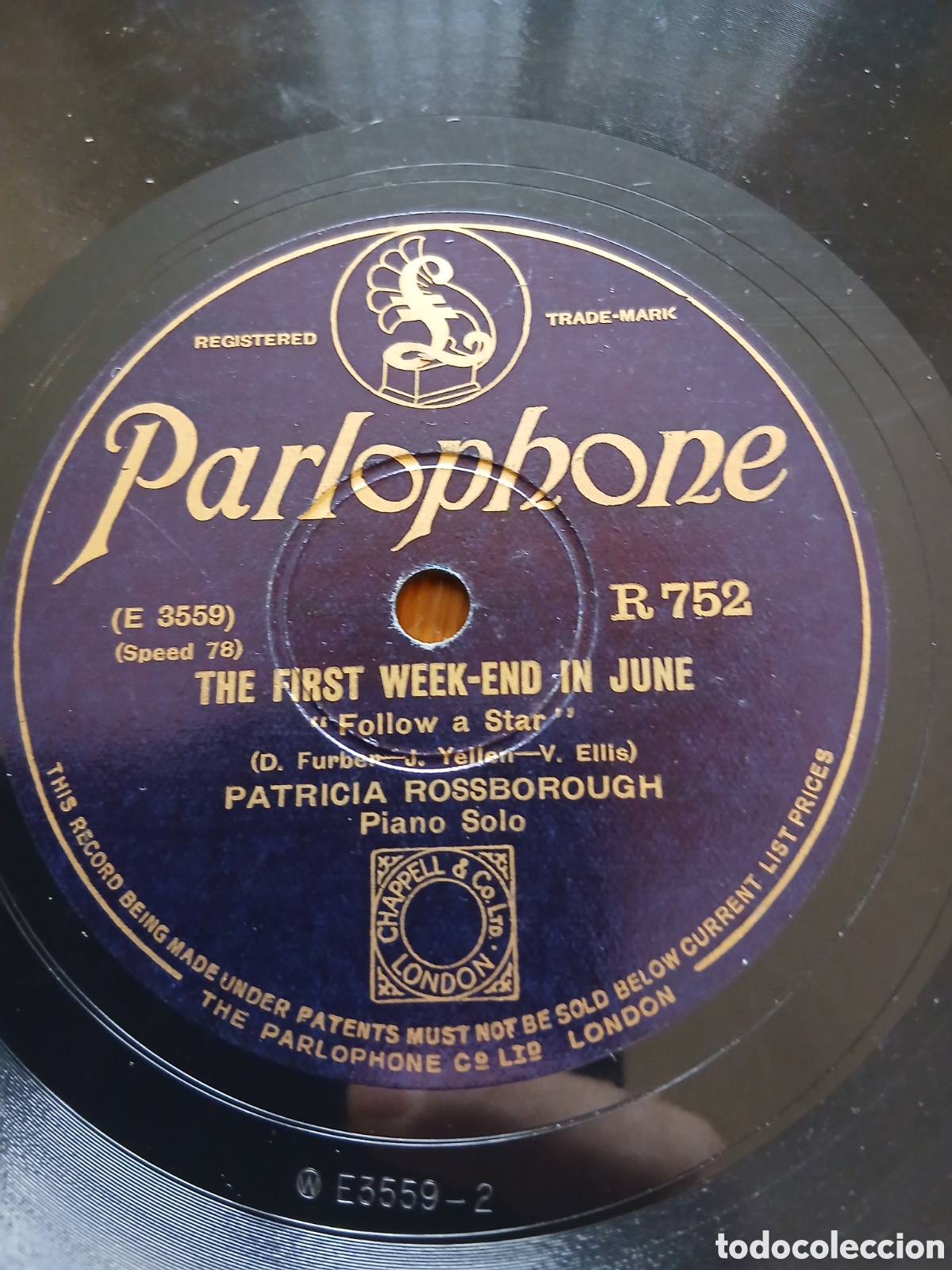 Discos de pizarra: Patricia Rossborough If your kisses can't hold the man you love / the first week-end in june