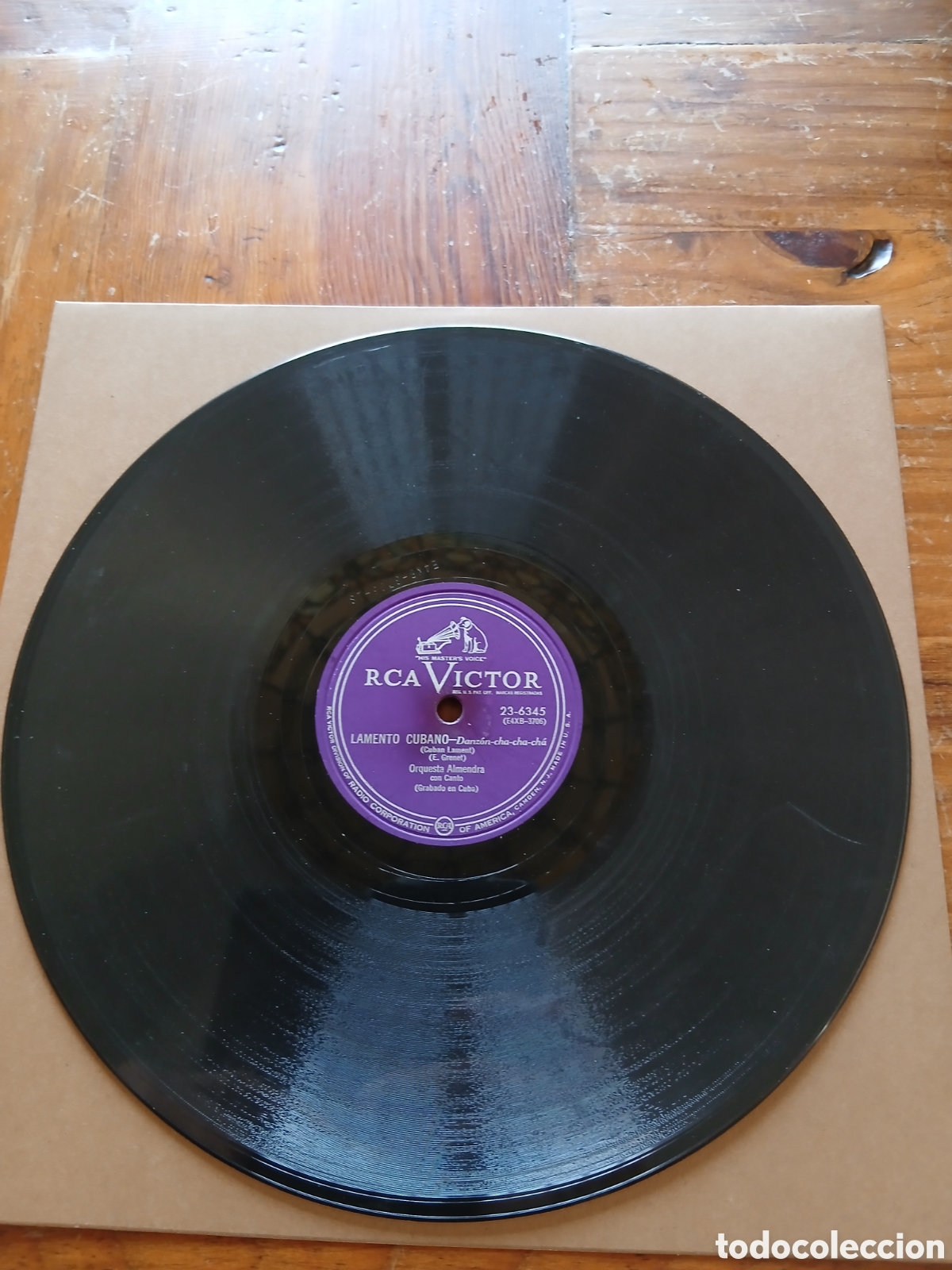 Discos de pizarra: orquesta Almendra, grabado en Cuba - lamento cubano / te choteaste - Foto 2