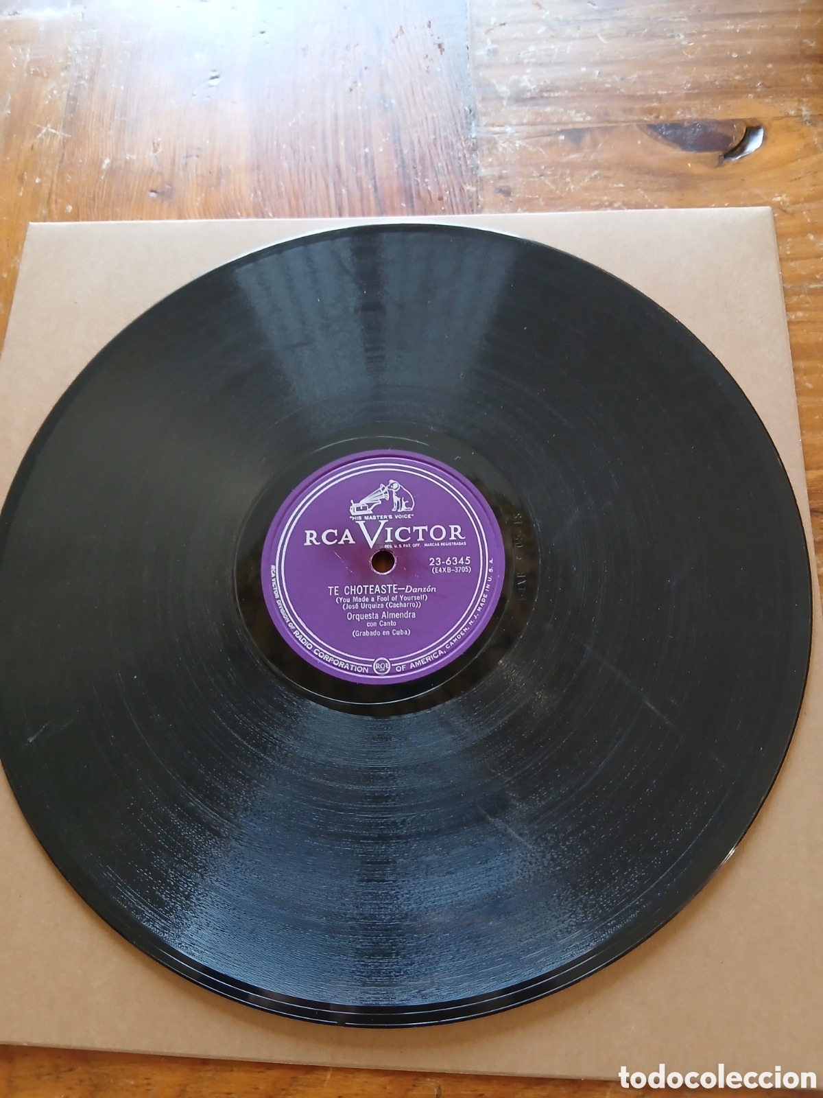 Discos de pizarra: orquesta Almendra, grabado en Cuba - lamento cubano / te choteaste - Foto 4