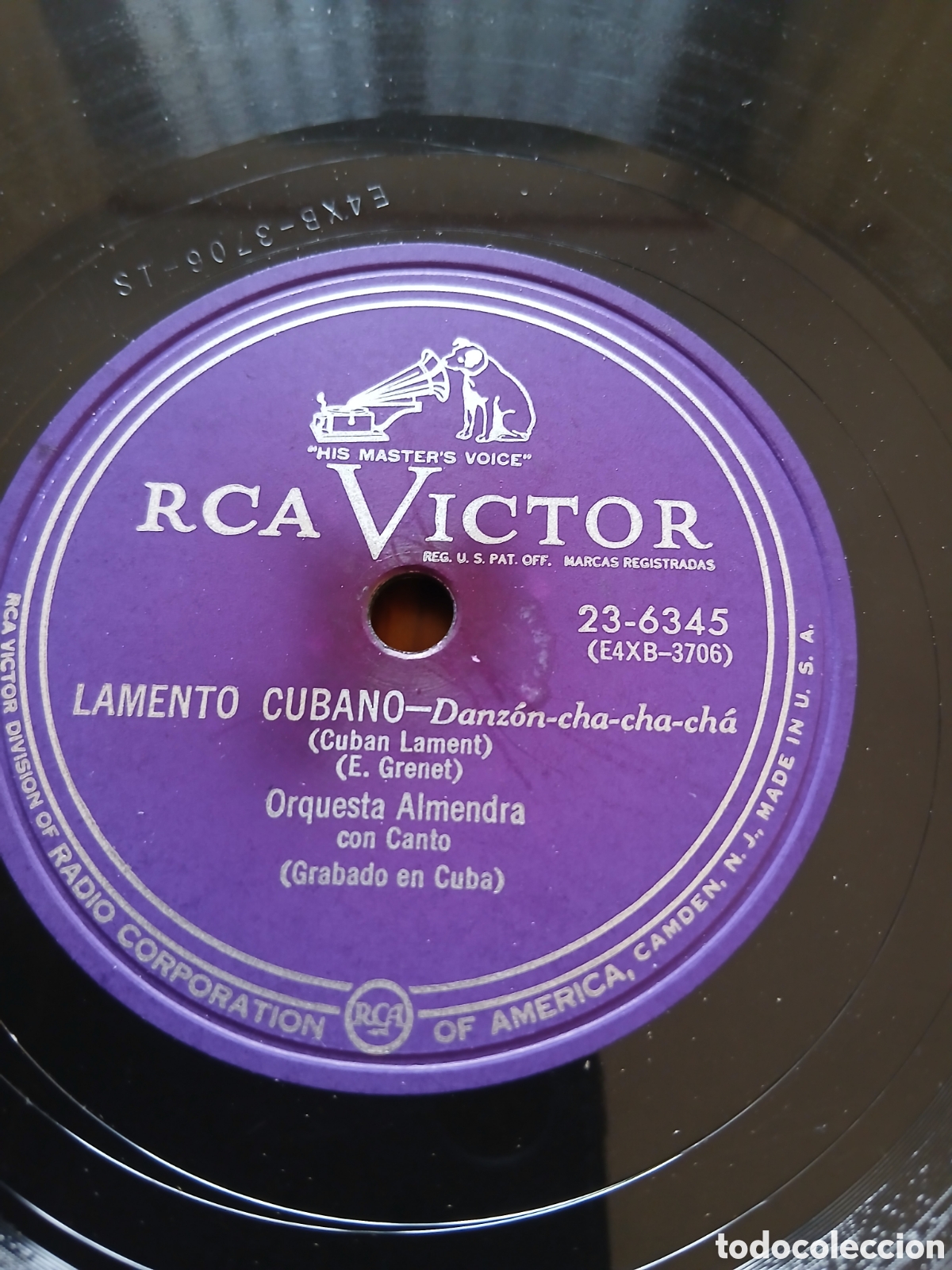Discos de pizarra: orquesta Almendra, grabado en Cuba - lamento cubano / te choteaste