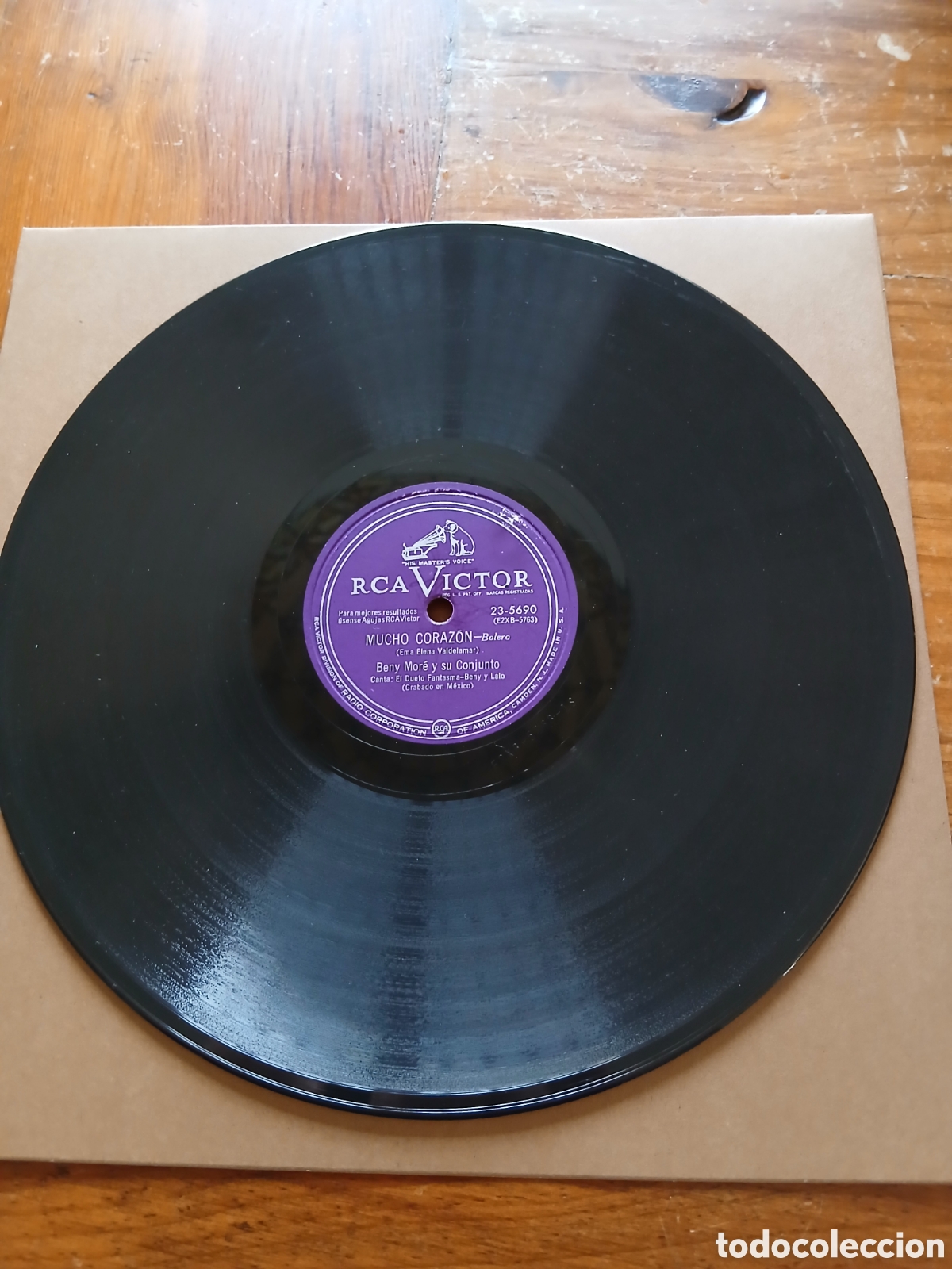 Discos de pizarra: Beny Mor&eacute; - ensalada de mambo / mucho coraz&oacute;n - Foto 2