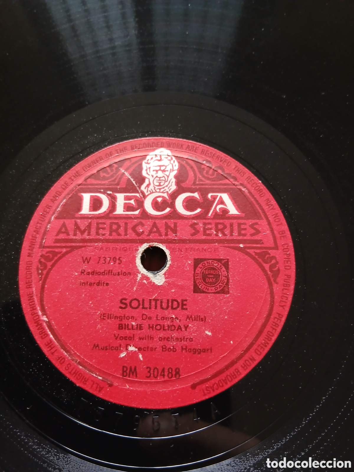 Discos de pizarra: Billie Holiday &lrm;&ndash; No Greater Love (There Is) / Solitude