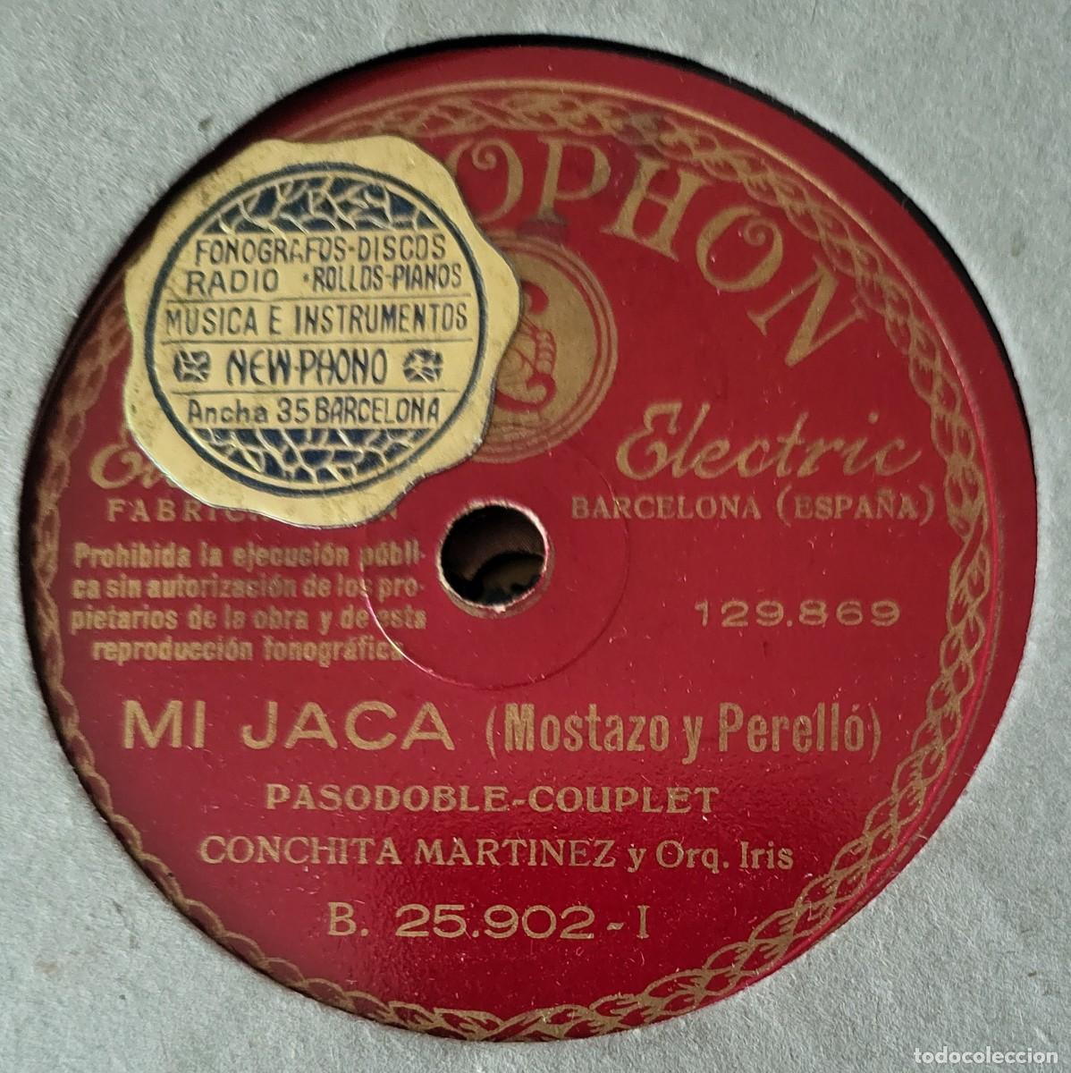 Discos de pizarra: Conchita Mart&iacute;nez plzarra 78 R.P.M. sello Parlophon editado en Espa&ntilde;a ...