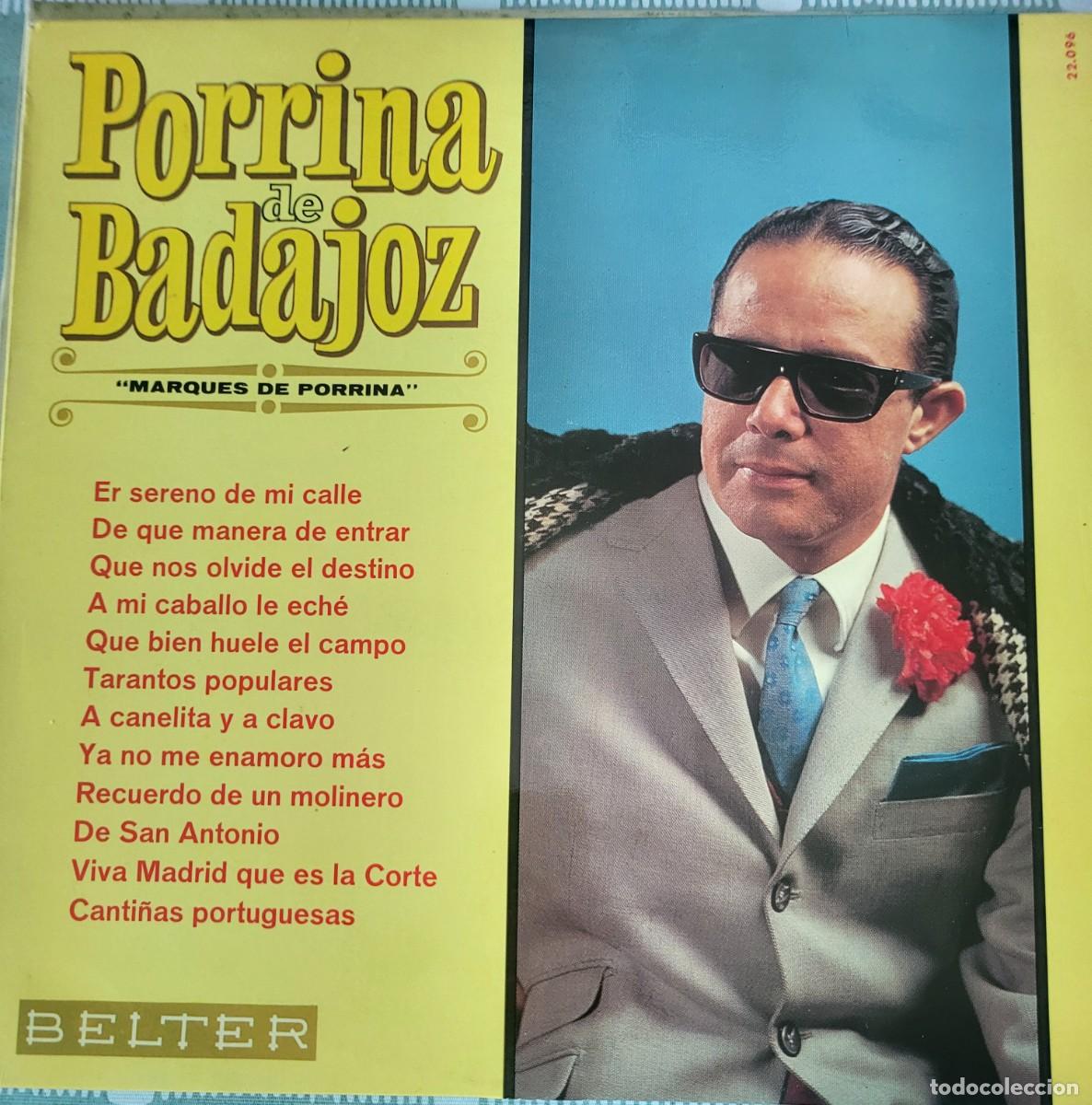 Discos de pizarra: Porrina de Badajoz Lp sello Belter editado en Espa&ntilde;a a&ntilde;o 1967...
