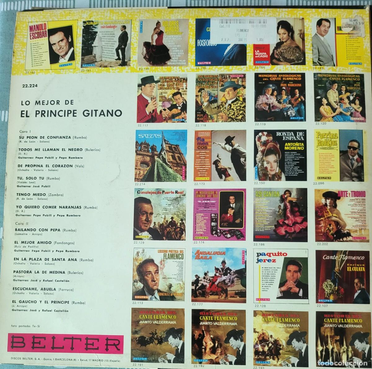 Discos de pizarra: El Pr&iacute;ncipe Gitano Lp sello Belter editado en Espa&ntilde;a a&ntilde;o 1968... - Foto 2