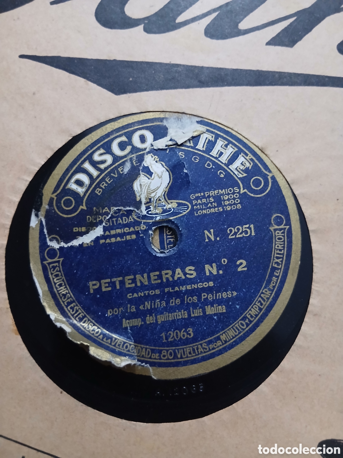 Discos de pizarra: 7 Discos Pathe La ni&ntilde;a de los peines - Foto 4